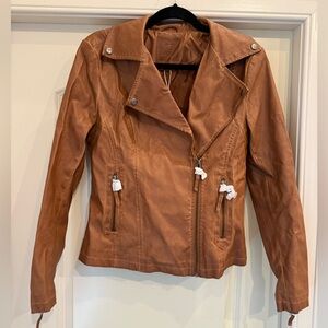 NWT Max Studio Women's faux Leather Jacket. Size sm